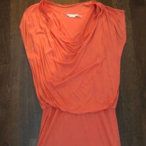Alice & Olivia Base Coral Short T-Shirt Dress